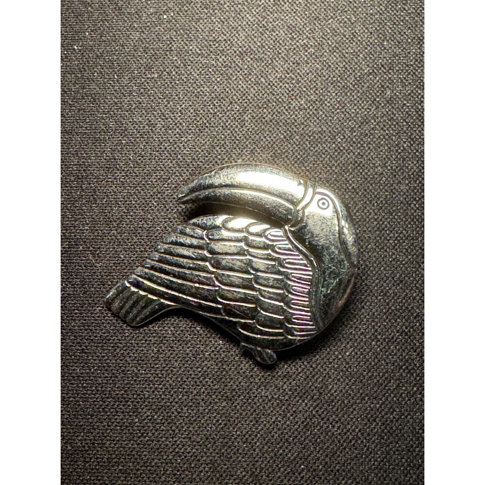 Laurel Burch Silver Parrot Brooch